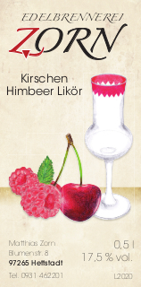 Himbeer Kirsch Likör 05l